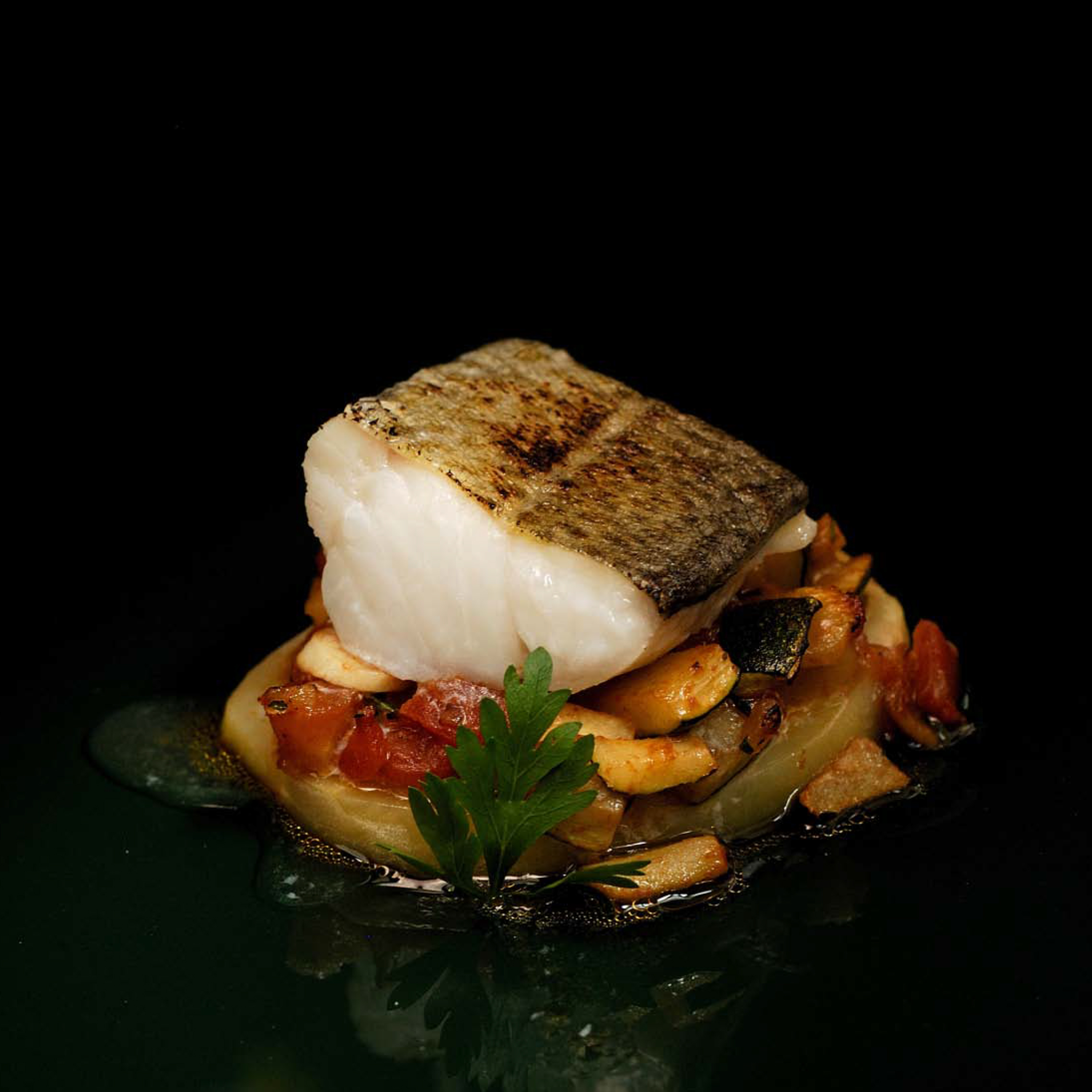 Oven-baked cod