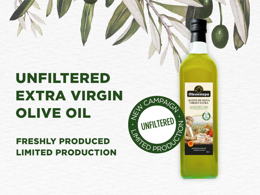 Oleoestepa celebrates the new campaign by offering a limited edition of unfiltered extra virgin olive oil