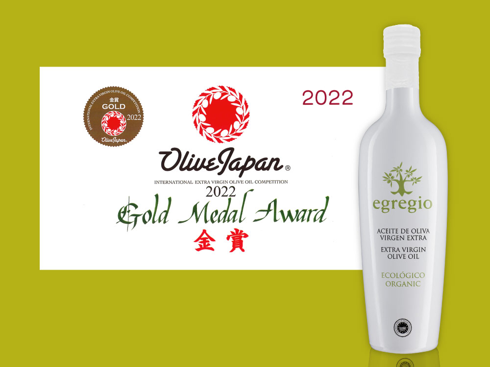 Olive Japan awards a new Gold Medal to EGREGIO premium organic extra virgin olive oil
