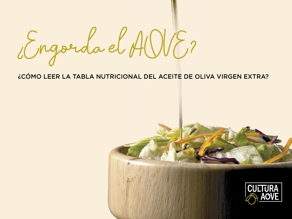 ¿Engorda el aceite de oliva? ¿Cómo leer la tabla nutricional del aceite de oliva virgen extra?