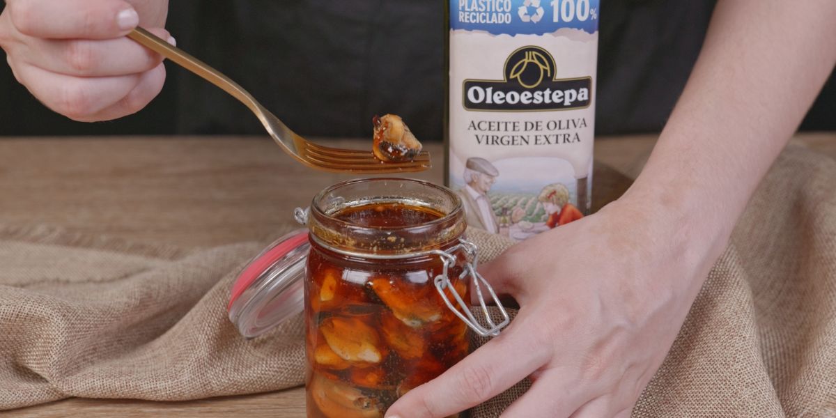 Mejillones en escabeche preparados