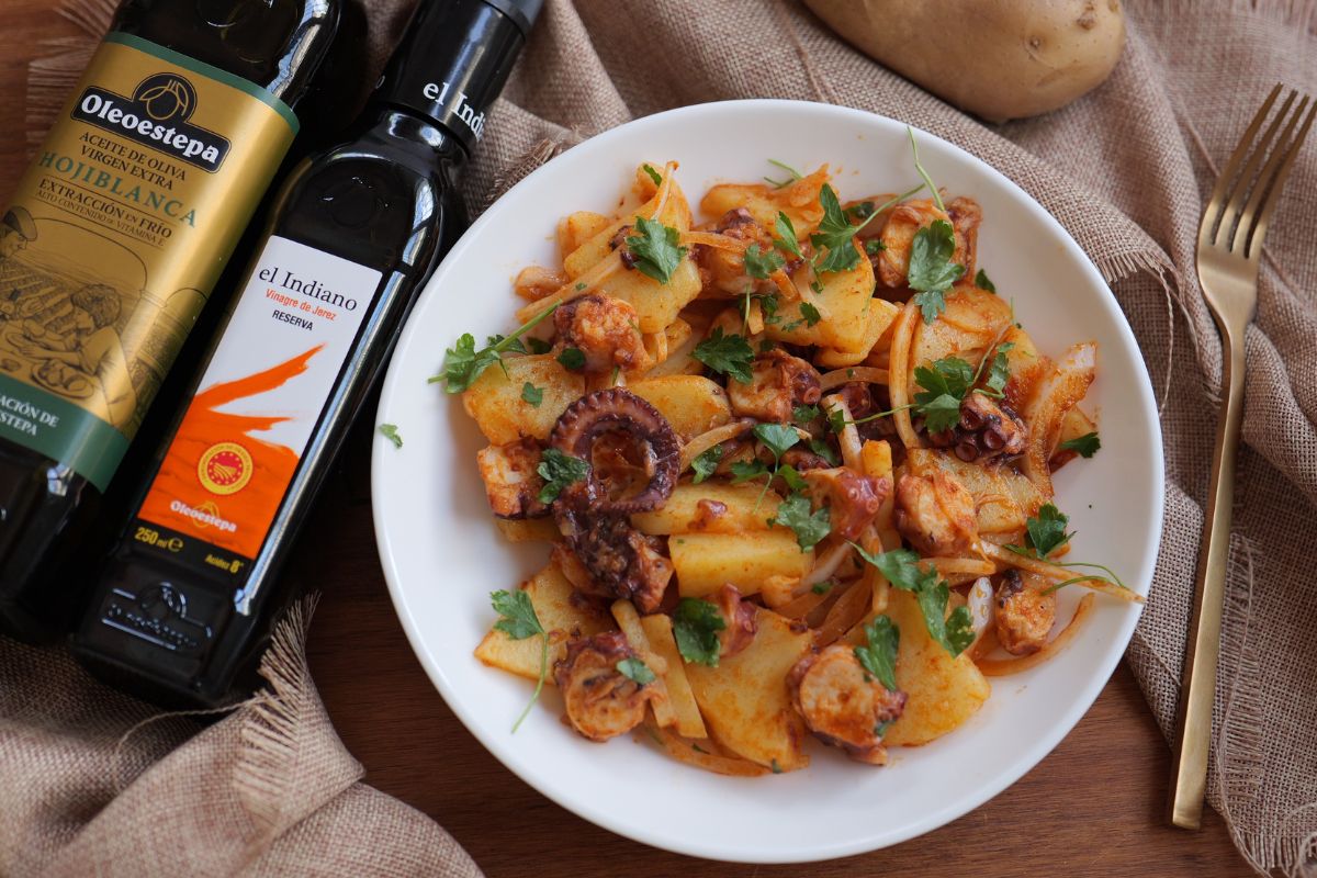 Ensalada de patatas y pulpo