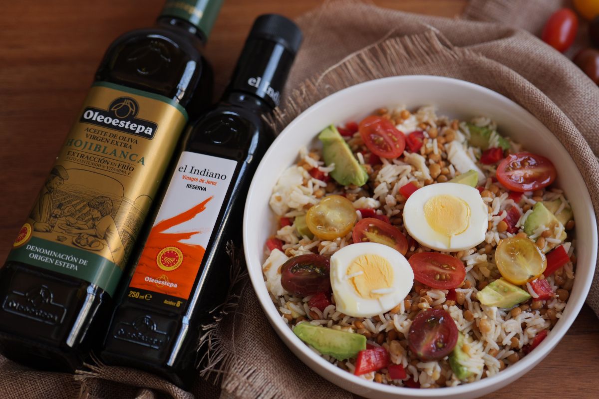 Ensalada de lentejas con AOVE
