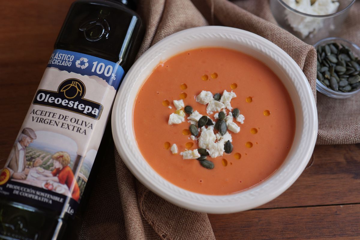Salmorejo de sandía con AOVE