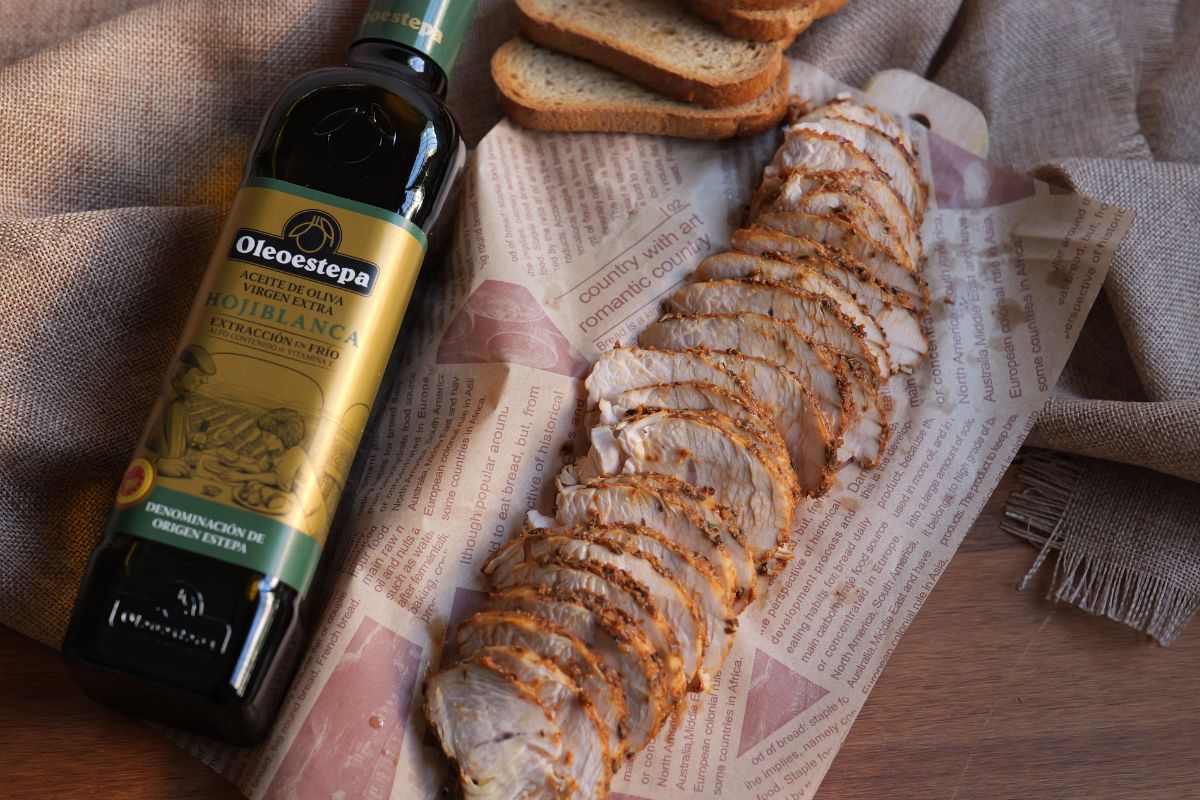 Fiambre de pavo casero con AOVE