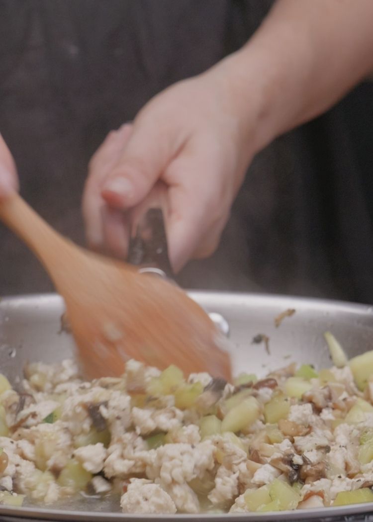 Cocinar verduras para Tarta salada de Jack