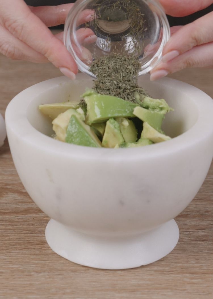 Ingredientes base para la Vinagreta de aguacate