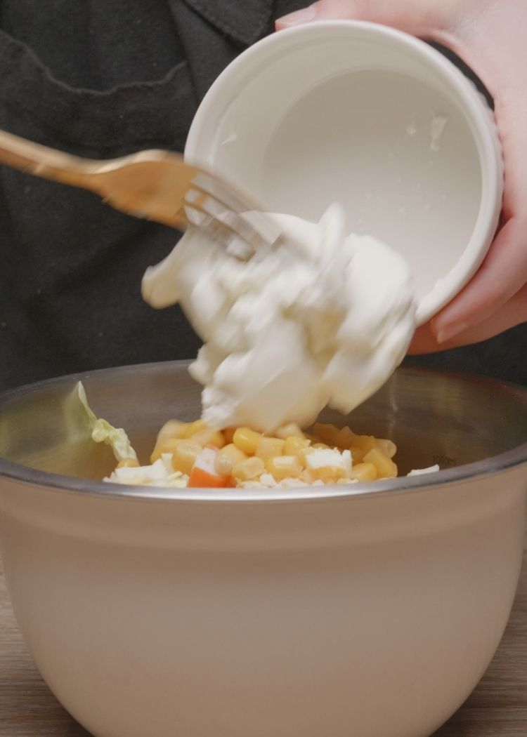 Base de ingredientes para ensalada tropical