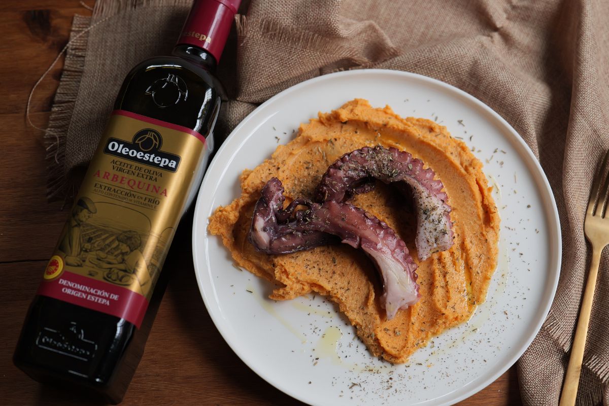 Pulpo salteado en AOVE