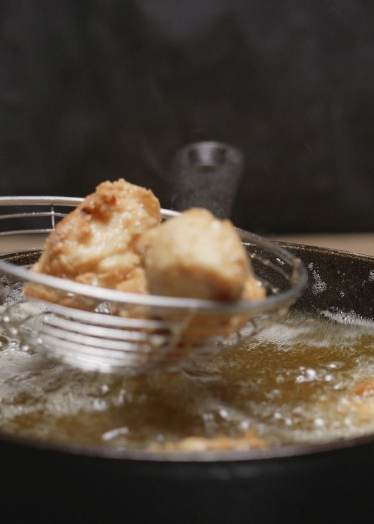 Freír pollo agridulce